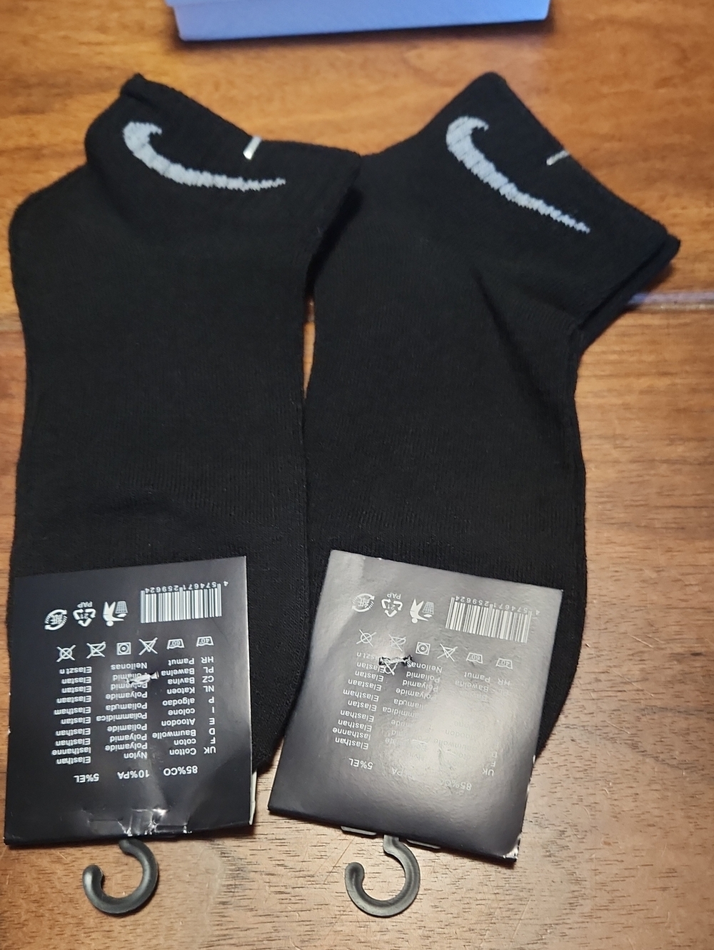 Fashion to Figure Black Low-Cut Athletic Socks with White Logo - Pair